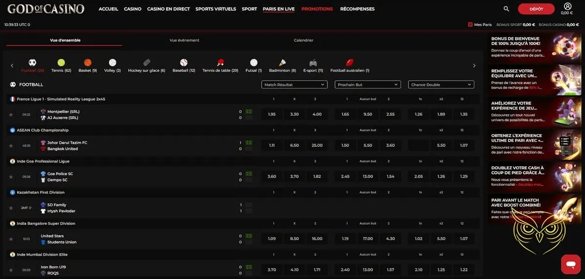 Icône de progression de niveau du casino God of Casino