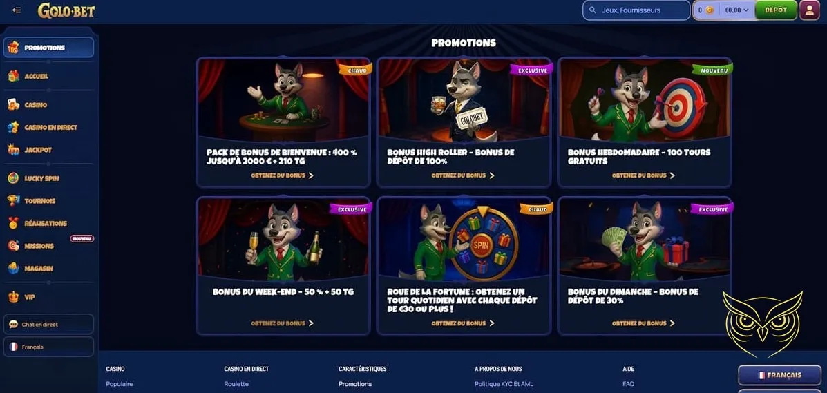 Icône du Club VIP Golobet Casino