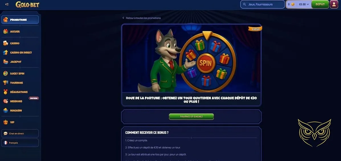 Icône de la Foire Aux Questions Golobet Casino