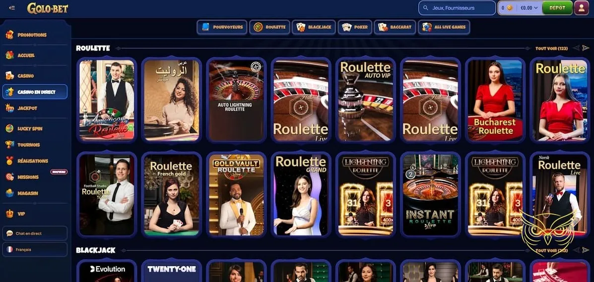 Miniature d'un jeu de table du casino Golobet Casino