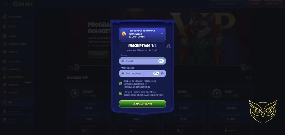 Icône du bonus de bienvenue Golobet Casino