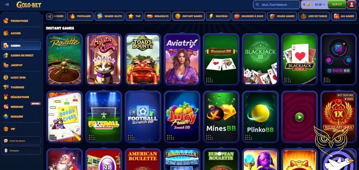 Icône des promotions et offres Golobet Casino