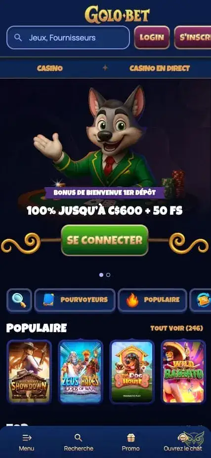 Icône de l'application mobile Golobet Casino