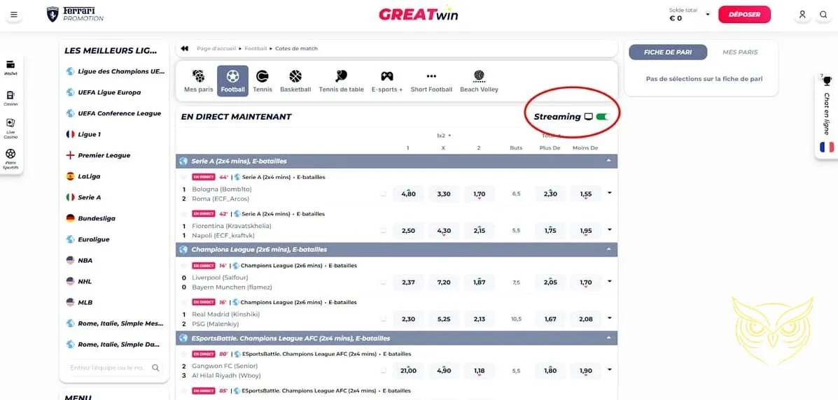 Icône de la promotion Bonus Crab GreatWin Casino