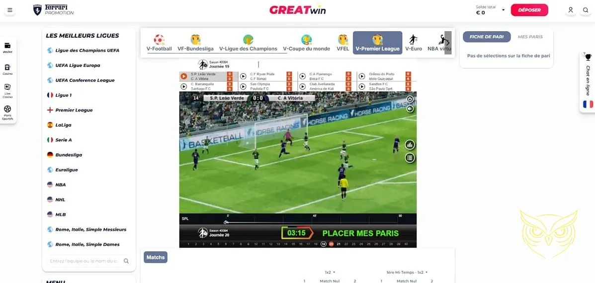 Icône de dépôt sur GreatWin Casino.