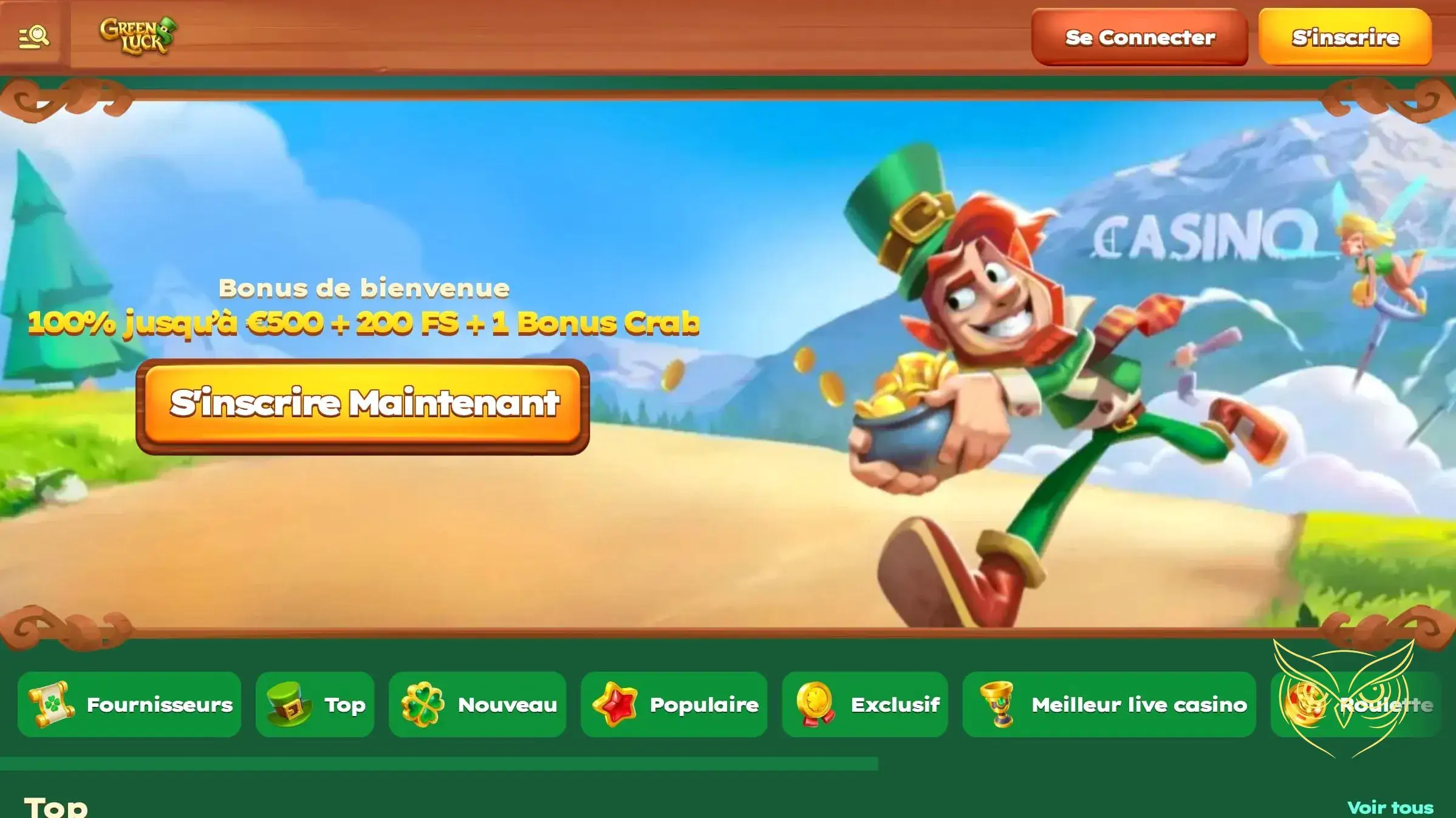 Logo officiel GreenLuck Casino.