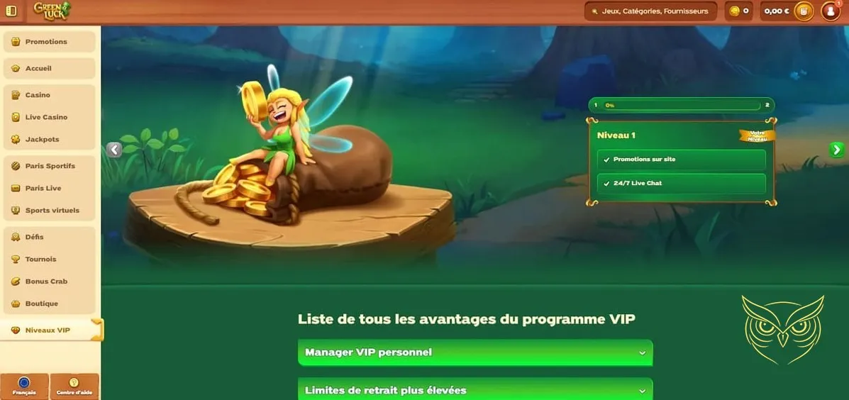 Calendrier des tournois GreenLuck Casino.