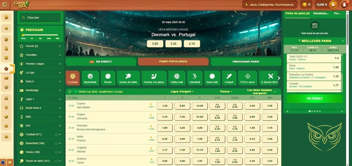 Visuel de la boutique GreenLuck Casino