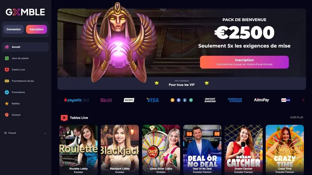 Logo officiel du casino Gxmble.