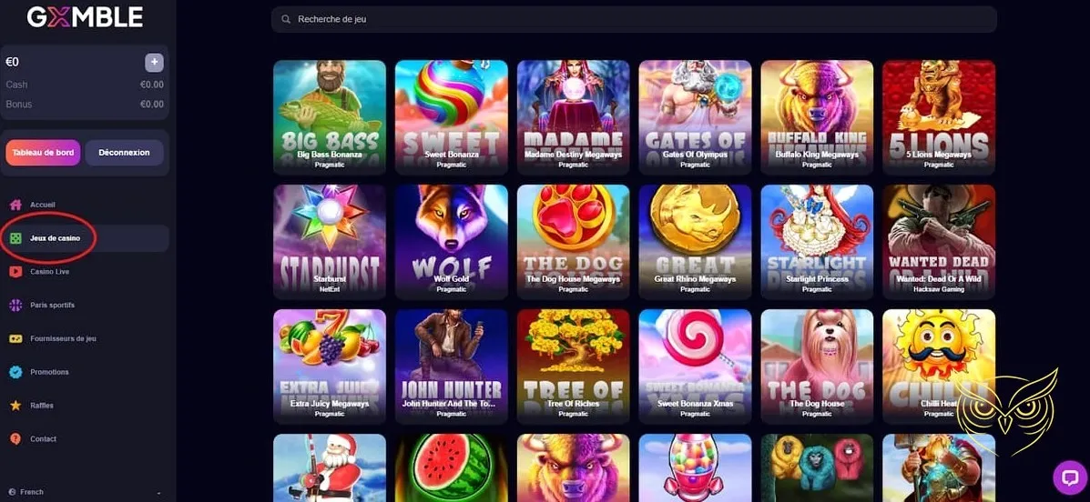 Bannière des tournois et raffles Gxmble.