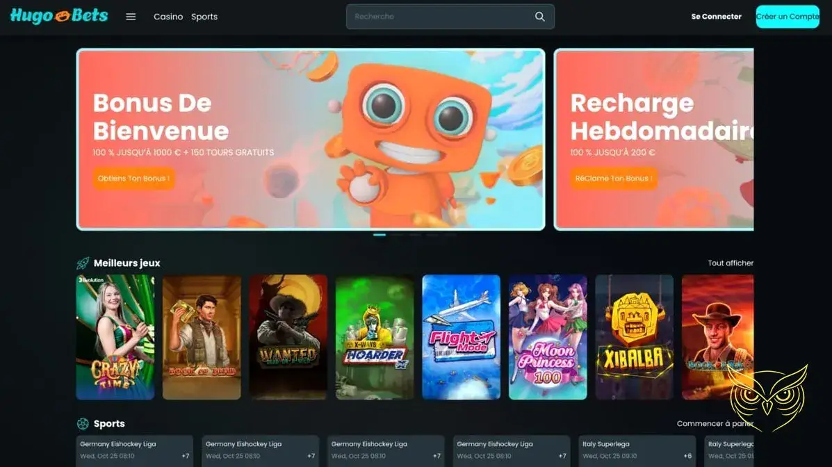 Logo officiel du casino Hugo Bets