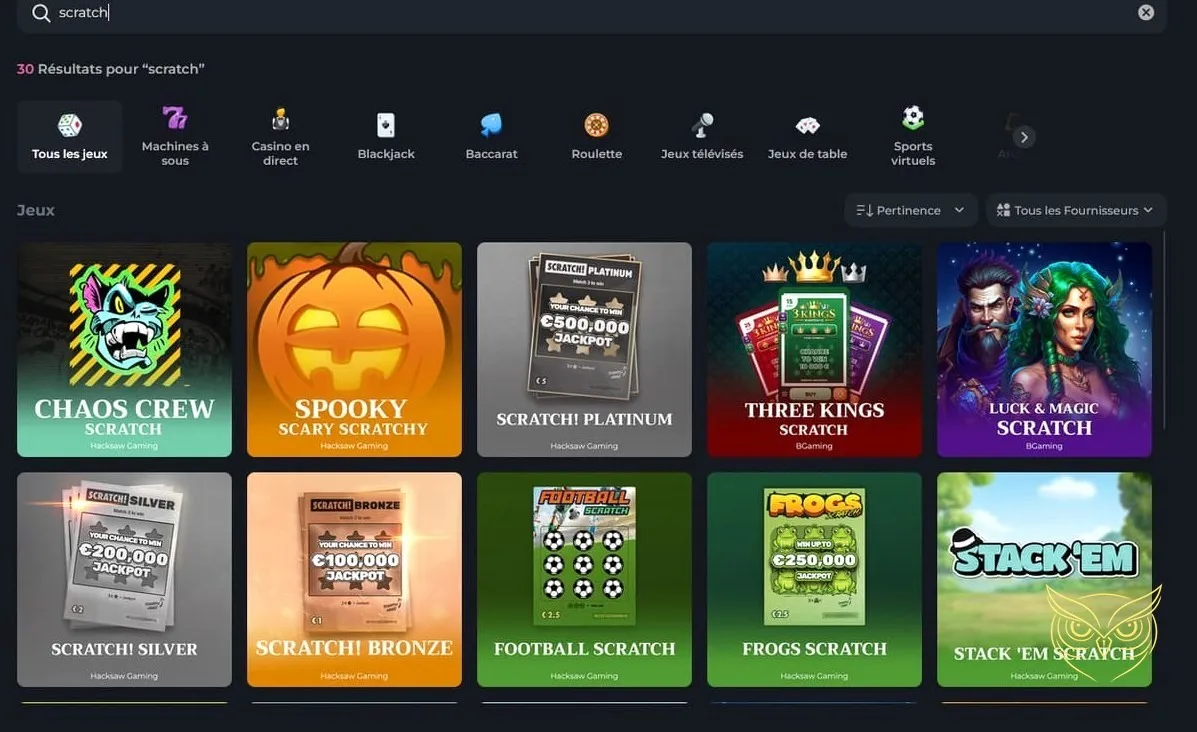 Sélection de jeux de table HunnyPlay Casino