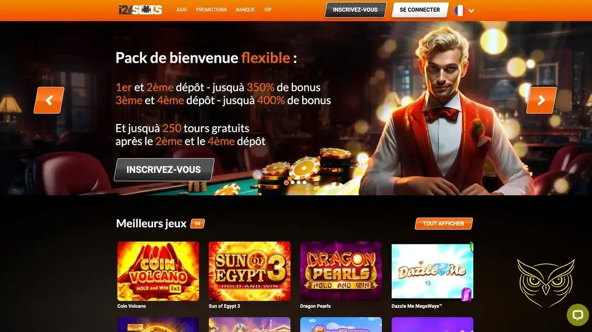 Logo officiel du casino i24Slots