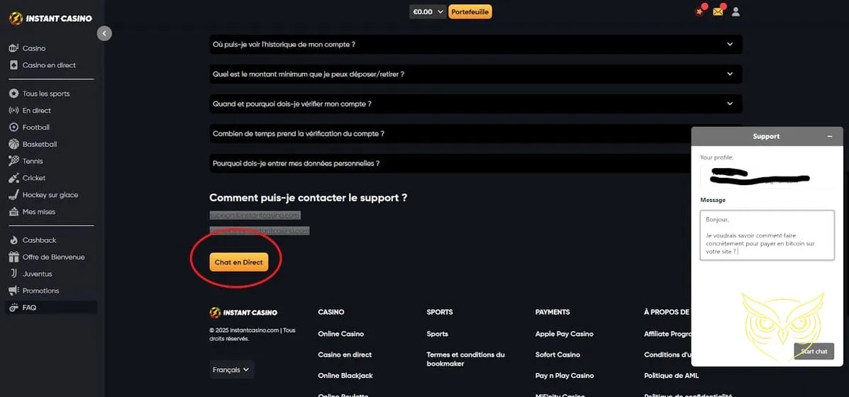 Miniature des jeux de table Instant Casino