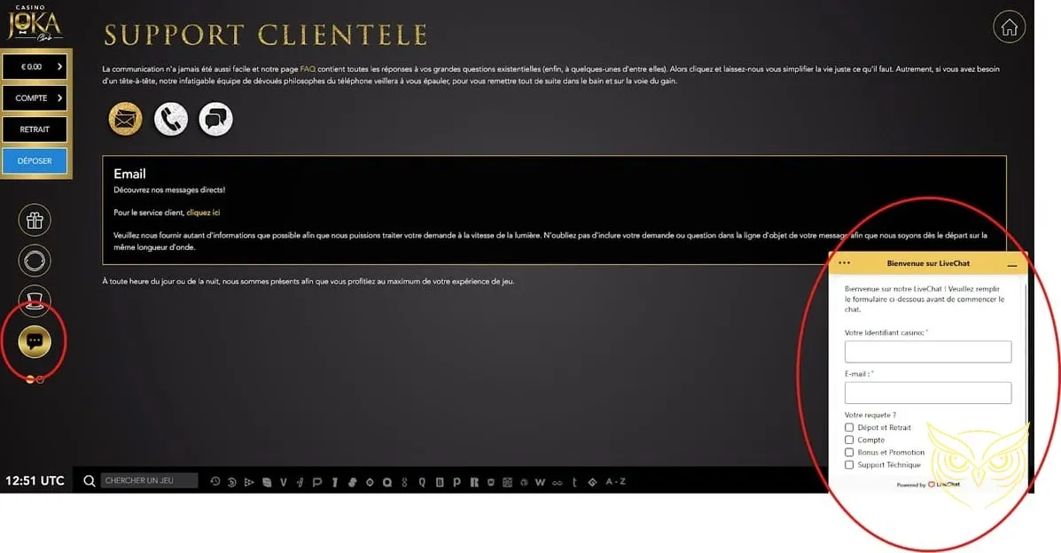 Tableau du programme VIP Joka Casino