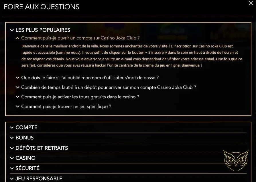 Bonus de bienvenue cryptomonnaies Joka Casino