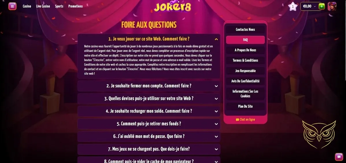 Visuel du bonus spécial Crab Joker8 Casino