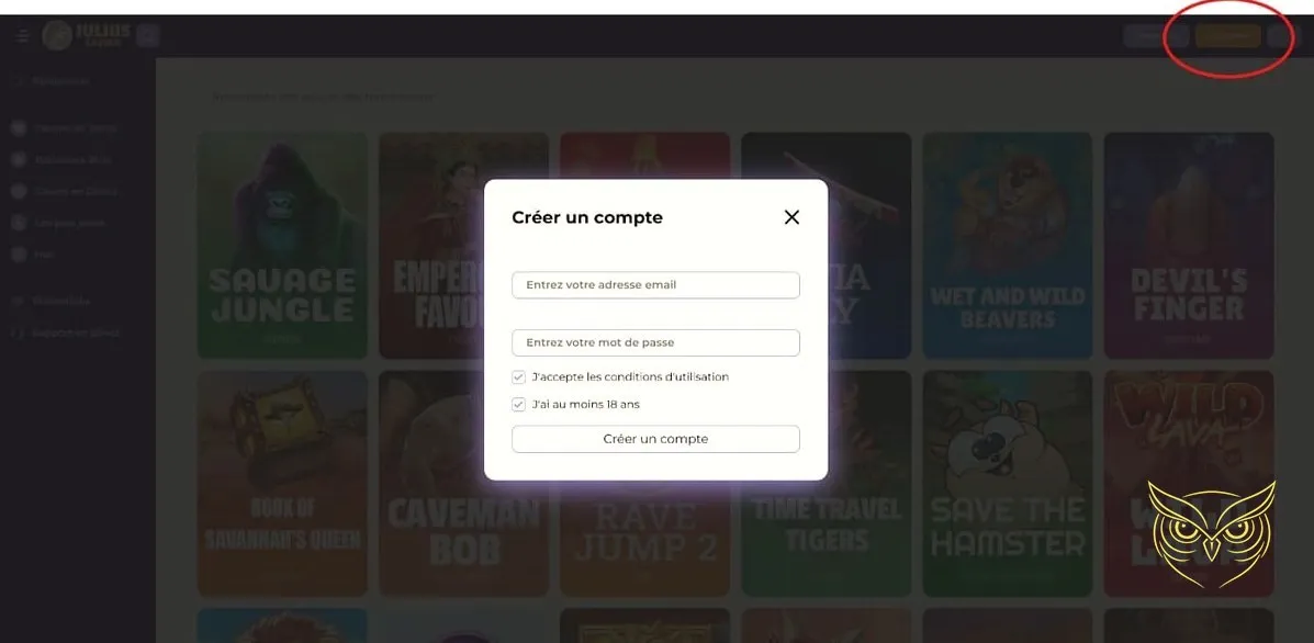 Détail de l'offre de bonus bienvenue Julius Casino