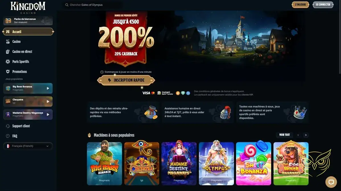 Logo officiel du casino Kingdom