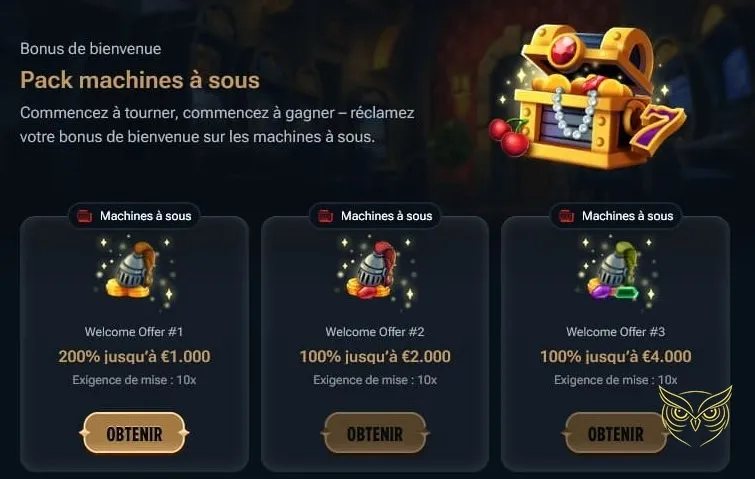 Interface de la ludothèque du casino Kingdom
