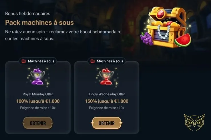 Barre de recherche du site Kingdom Casino