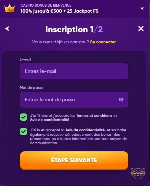 Capture d'écran du bonus de bienvenue sport Kingmaker