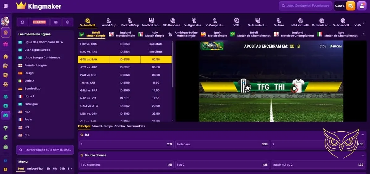 Page du centre d'aide Kingmaker Casino