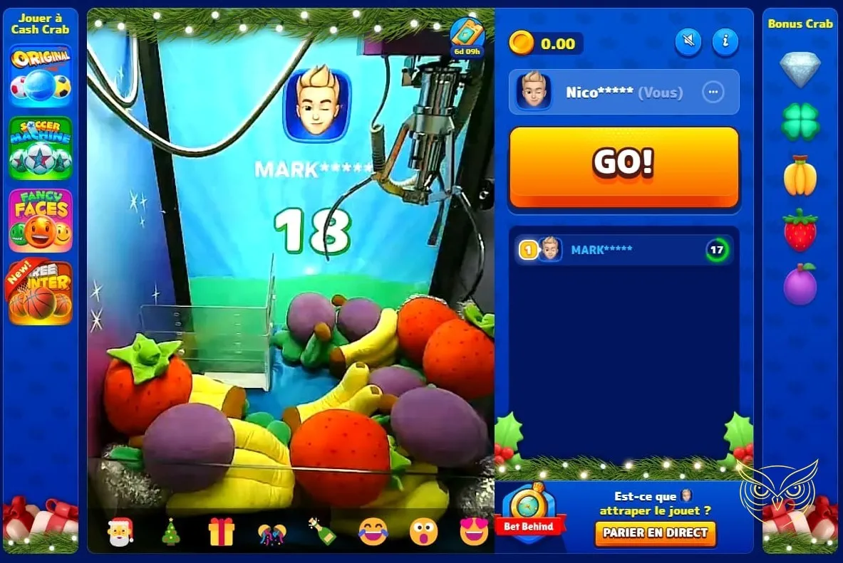 Capture d'écran du lobby du casino Live Kingmaker