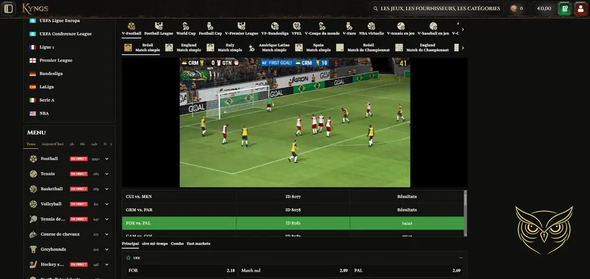 Formulaire d'inscription pour créer un compte Kyngs Casino