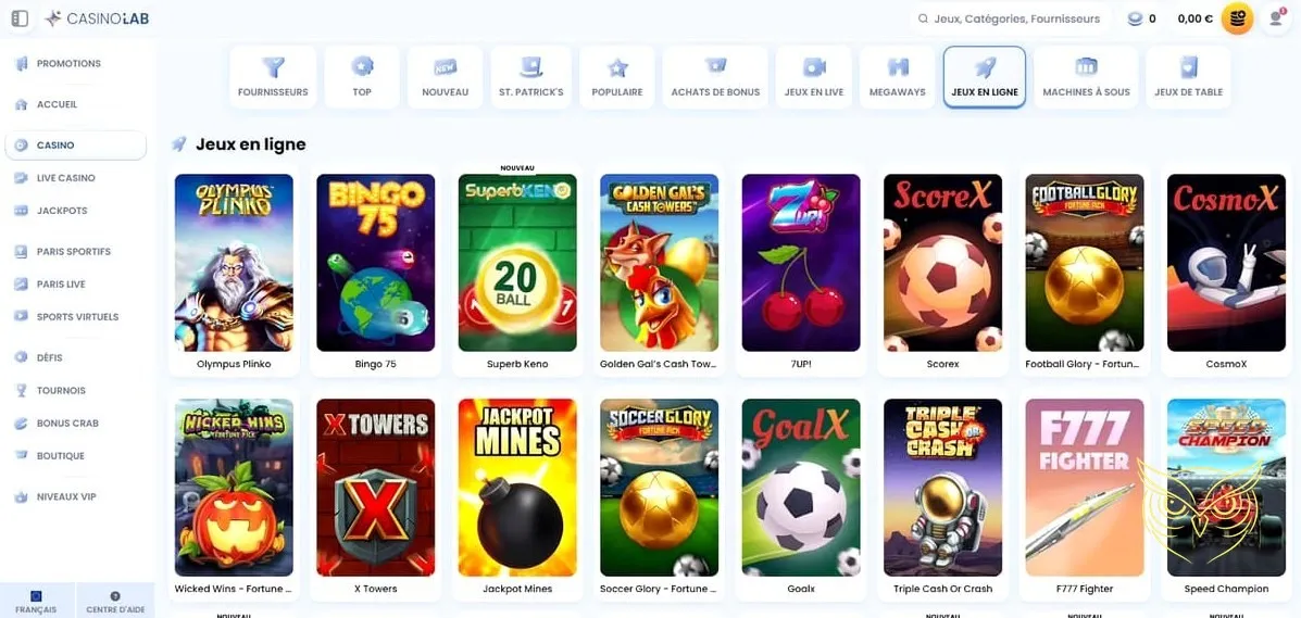 Offre de bonus pour les paris sportifs CasinoLab