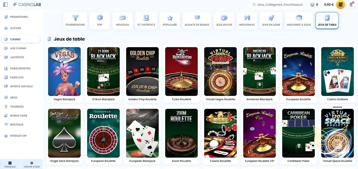 Détails du bonus de bienvenue offert par CasinoLab