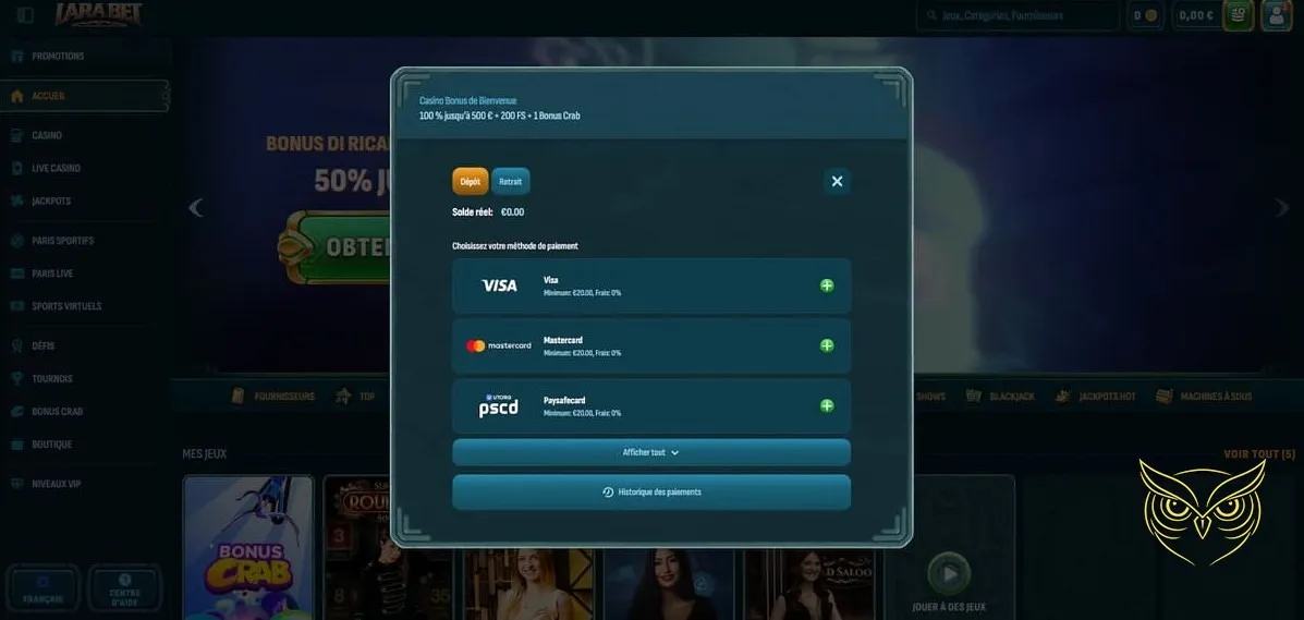 Icône de la section Paris en direct Larabet Casino