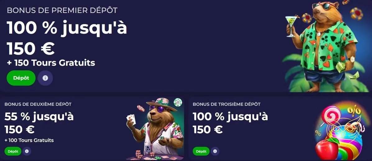 Variété de jeux de table classiques LazyBar Casino