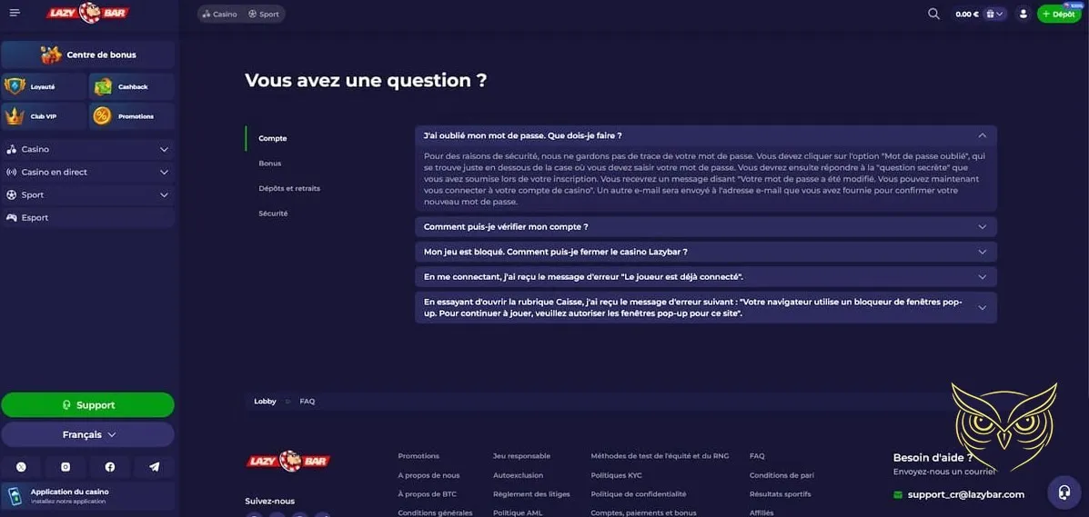 Icône de l'offre Bonus de bienvenue LazyBar