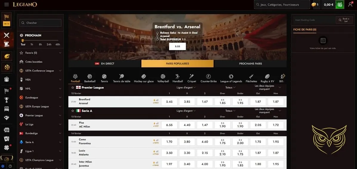 Capture d'écran de la promotion Spin Rally Legiano Casino