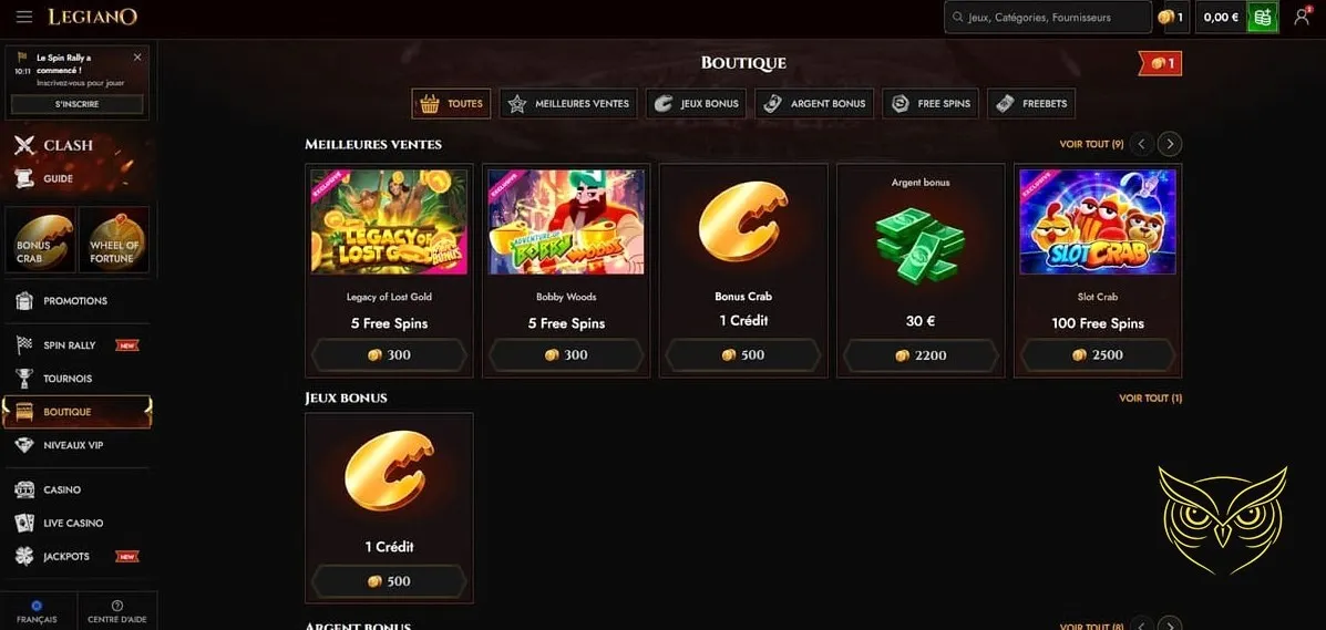 Icône de la section Live Casino Legiano