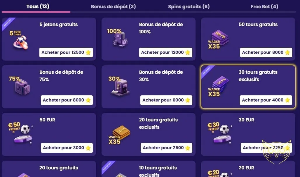 Interface des paris sportifs Libet Casino