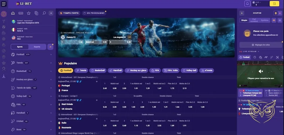 Page d'inscription au casino Libet