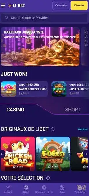 Icône de l'application mobile Libet Casino