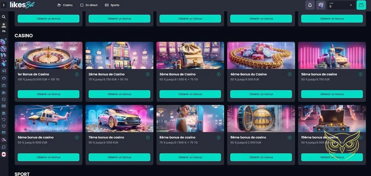 Sélection de machines à sous Likes.Bet Casino