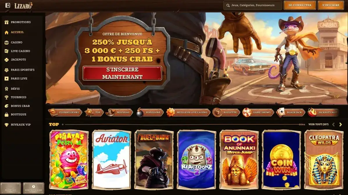 Logo officiel du casino Lizaro.