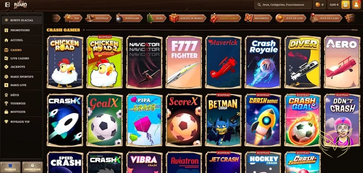 Icône des tournois de jeux Lizaro Casino.