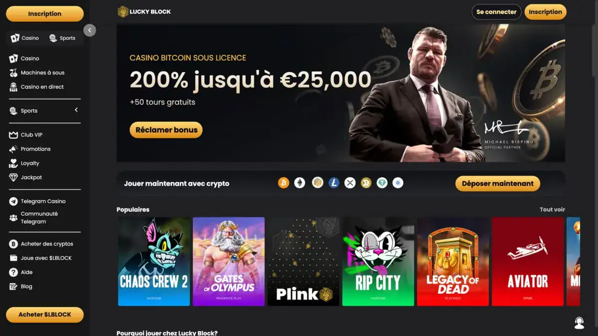 Logo du casino Lucky Block