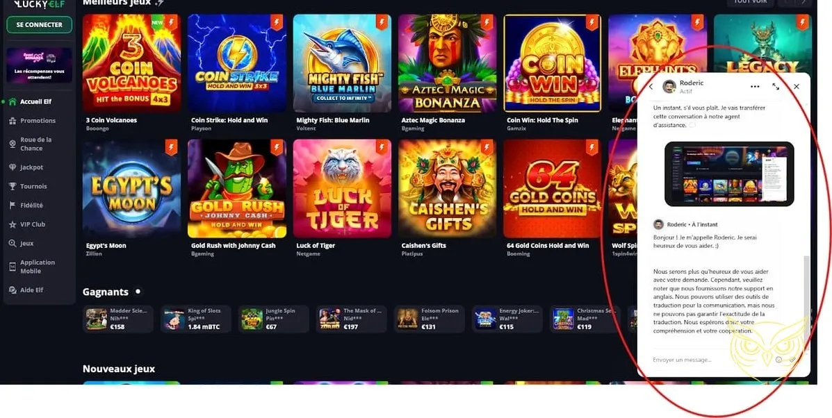 Logo du club VIP Lucky Elf Casino