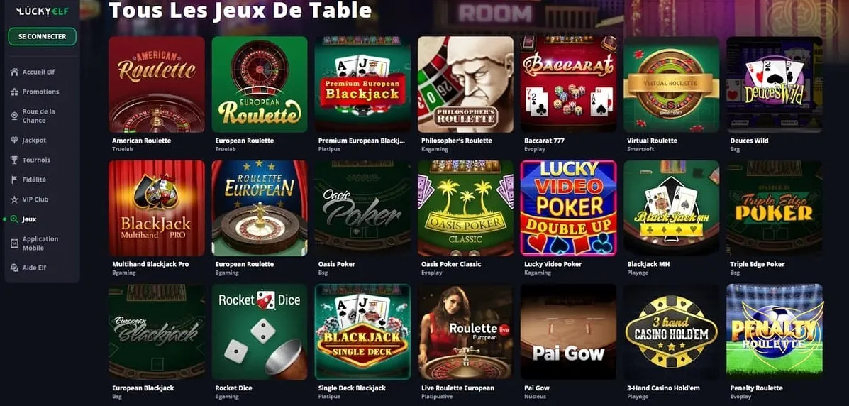 Capture d'écran de la roue de la chance Lucky Elf