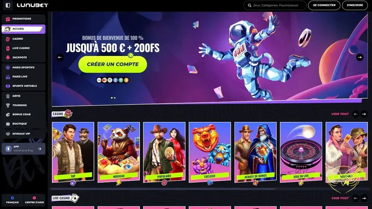 Logo officiel du casino Lunubet