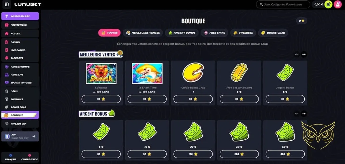 Sélection des meilleurs jeux live Lunubet Casino