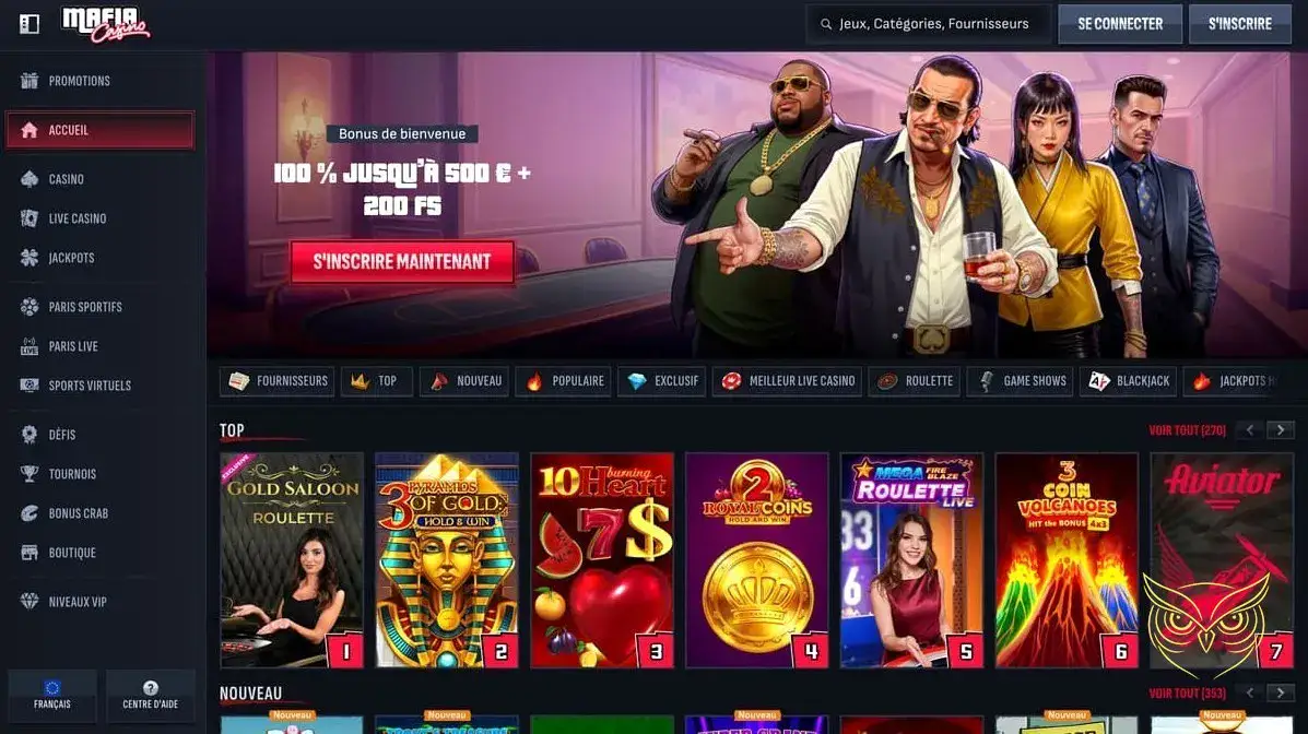 Logo officiel du casino Mafia