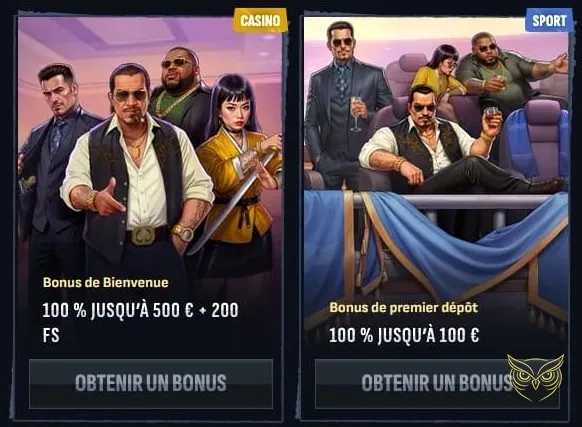 Visuel de la section casino Mafia Casino