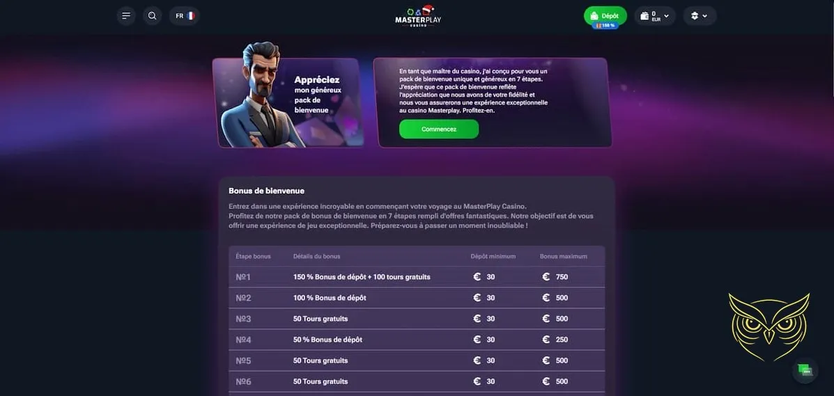 Icône des jeux de table du MasterPlay Casino